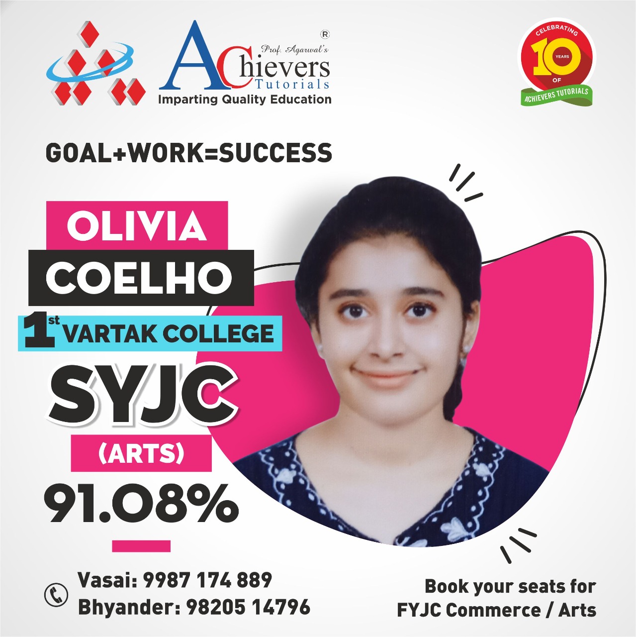 Olivia SYJC Arts Topper